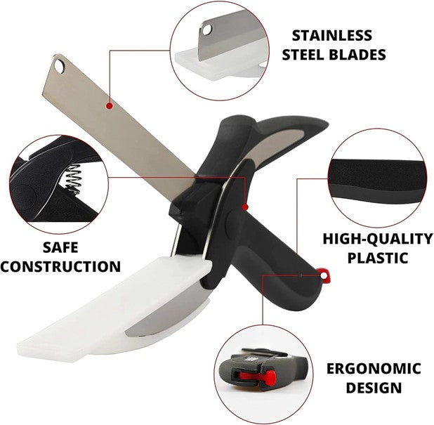 2-in-1 Kitchen Scissors & Knife